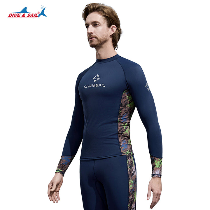 Premium Long-Sleeve UV Protection Rash Guard for Swimming & Diving