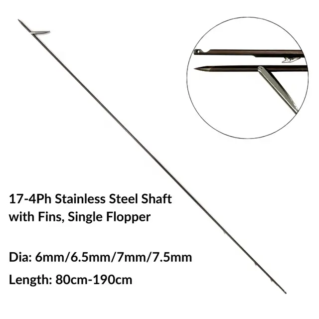 Stainless steel shaft with fins