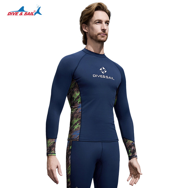 Premium Long-Sleeve UV Protection Rash Guard for Swimming & Diving