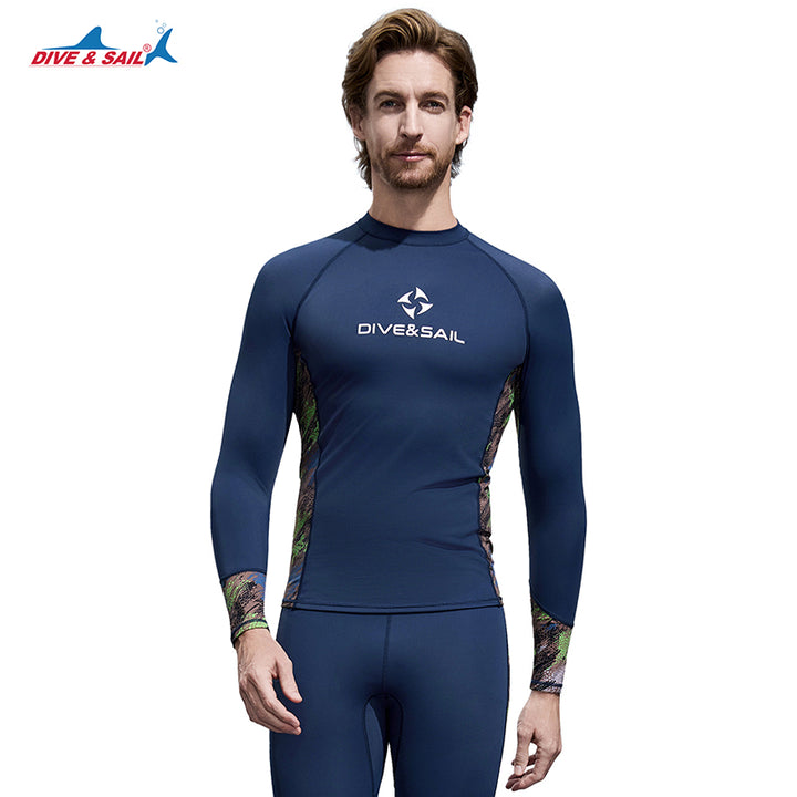 Premium Long-Sleeve UV Protection Rash Guard for Swimming & Diving