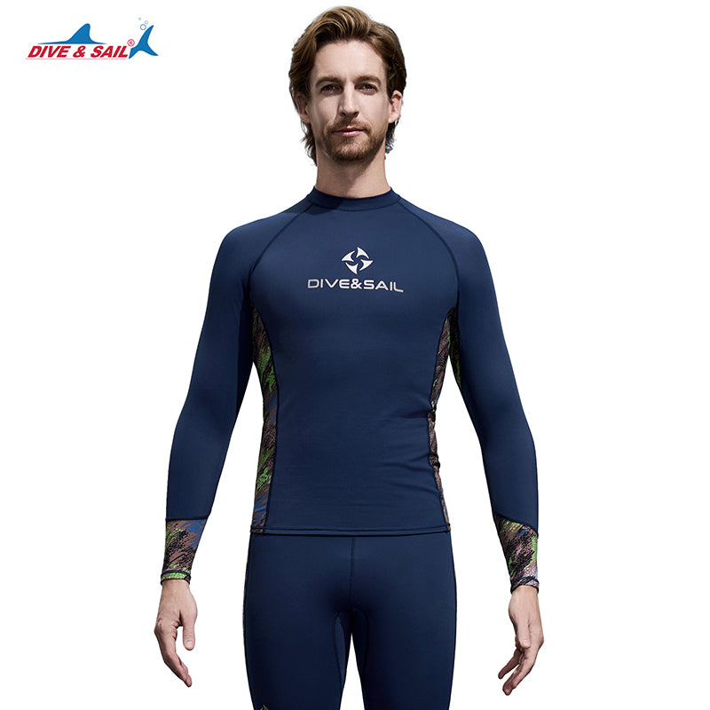 Premium Long-Sleeve UV Protection Rash Guard for Swimming & Diving