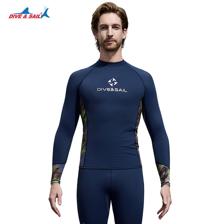 Premium Long-Sleeve UV Protection Rash Guard for Swimming & Diving