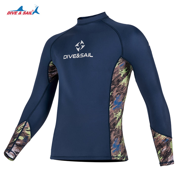 Premium Long-Sleeve UV Protection Rash Guard for Swimming & Diving