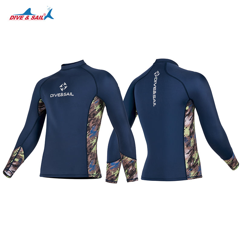 Premium Long-Sleeve UV Protection Rash Guard for Swimming & Diving