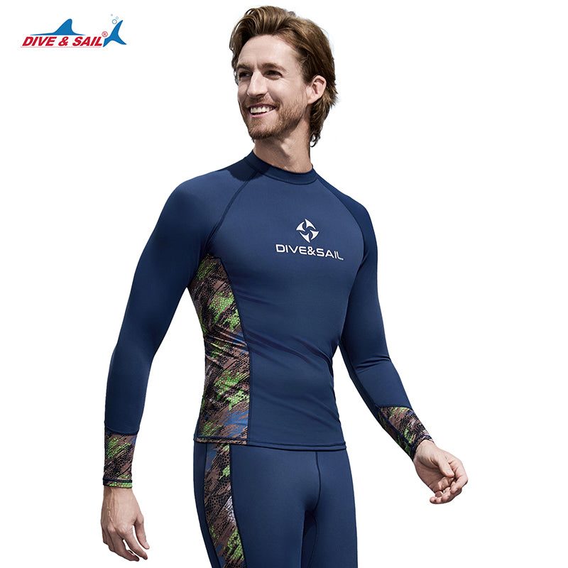 Premium Long-Sleeve UV Protection Rash Guard for Swimming & Diving