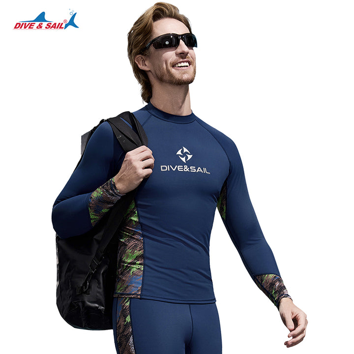 Premium Long-Sleeve UV Protection Rash Guard for Swimming & Diving