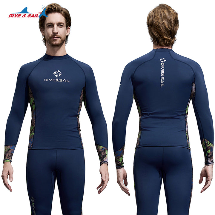 Premium Long-Sleeve UV Protection Rash Guard for Swimming & Diving