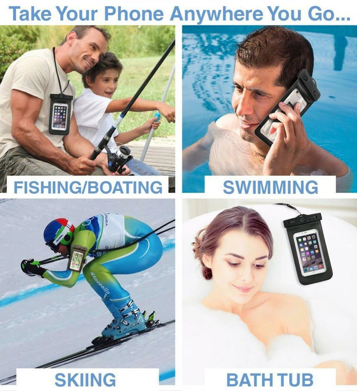 WATERPROOF CASE UNDERWATER BAG FLOATING COVER TOUCH SCREEN CELL PHONES